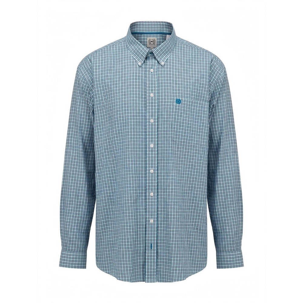 Cinch Mens XXXL Western Shirt Blue Plaid Button Down 3XL Long Sleeve